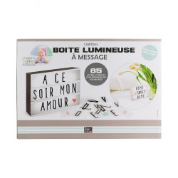 Boîte lumineuse à message format A4 + 85 caractères, bleu