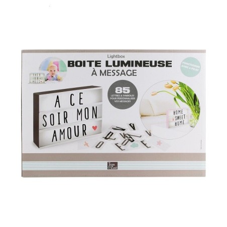 Boîte lumineuse à message format A3 + 85 caractères