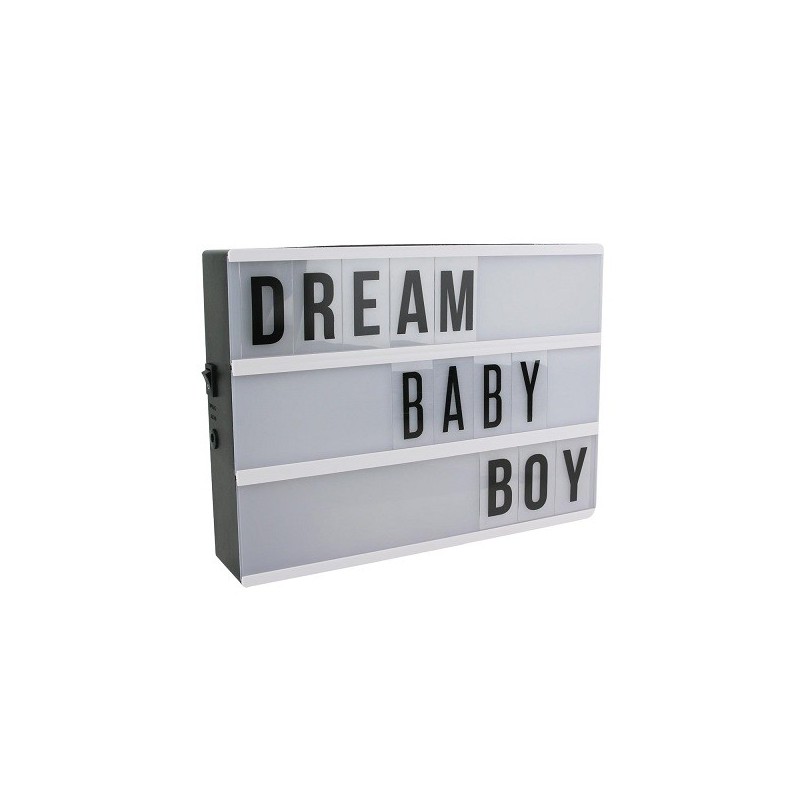 Boîte lumineuse à message format A3 + 85 caractères