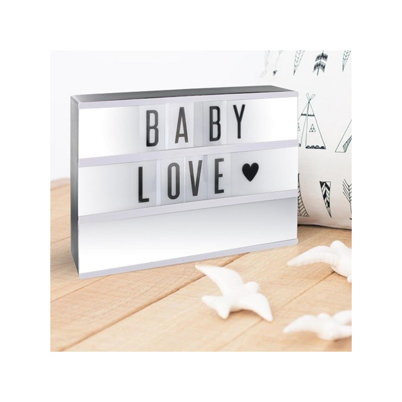 Boîte lumineuse à message format A4 + 85 caractères, bleu