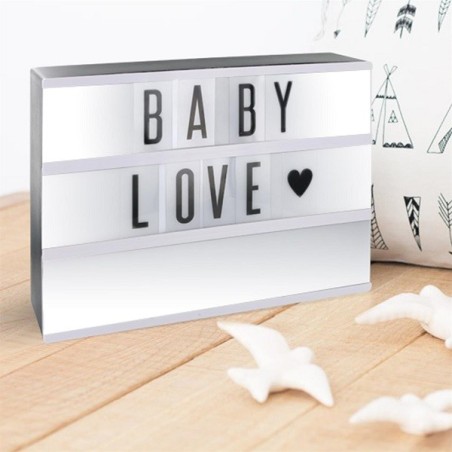 Boîte lumineuse à message format A4 + 85 caractères, bleu