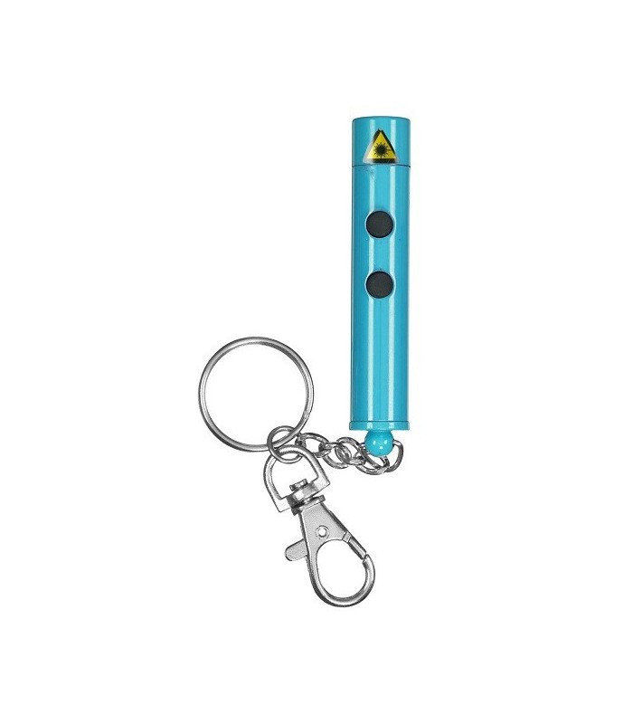 Porte-clés lampe torche et laser, bleu