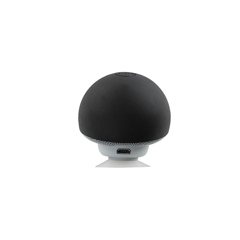 Mini haut-parleur Bluetooth noir look champignon