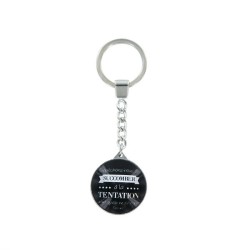 Porte-clés en verre "N'oubliez pas d'être incroyable chaque jour", noir