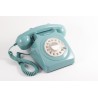 Téléphone vintage avec cadrant rotatif, bleu