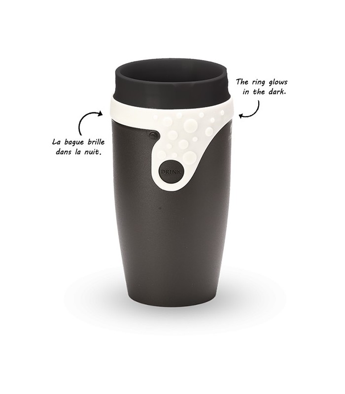 Mug étanche noir et blanc Adams