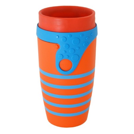 Mug étanche orange rayé bleu Twizz René - Néolid