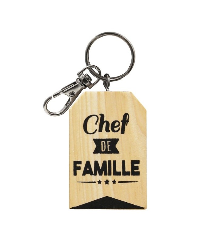 Porte-clés en bois "Bienvenue chez Nous"