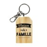 Porte-clés en bois "Maison de Famille"