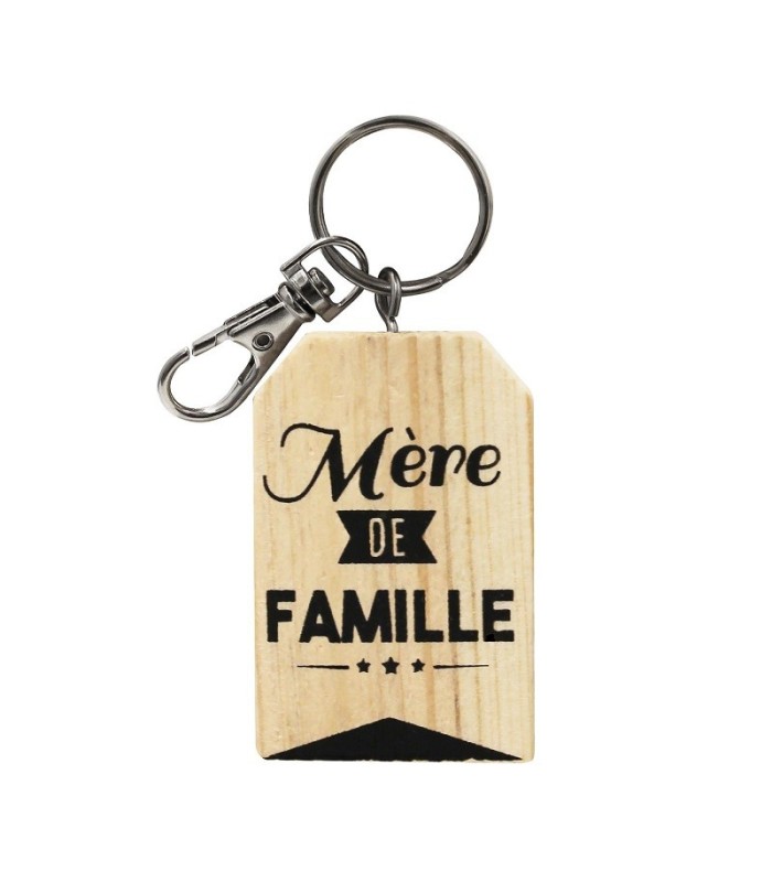 Porte-clés en bois "Bienvenue chez Nous"