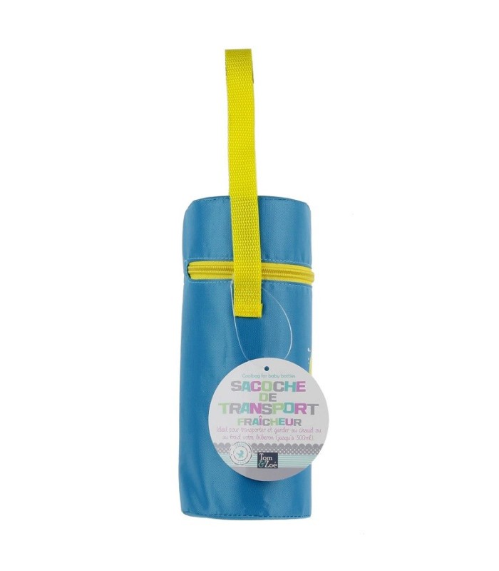 Porte biberon maintien température, bleu