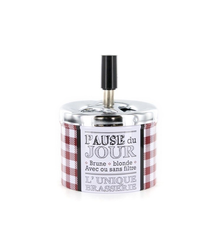 Cendier poussoir "Brunes, blondes, il en faut pour tout le monde...", blanc