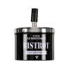 Cendrier poussoir "Pause Authentique Bistrot", noir