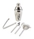 Coffret cocktail en inox 6 pièces, seau à vin