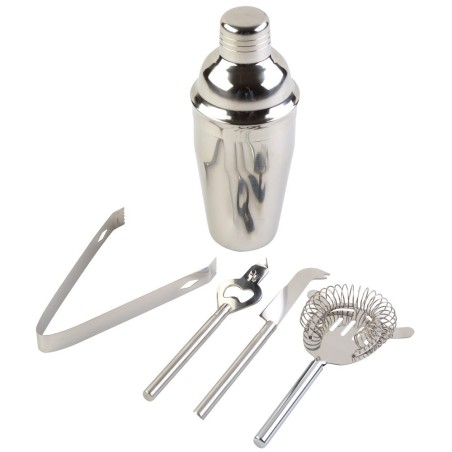 Coffret cocktail en inox 6 pièces, seau à vin