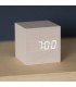 Réveil en bois Led blanc