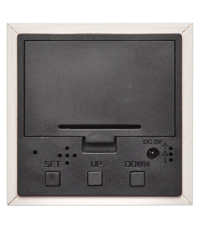 Réveil en bois Led blanc