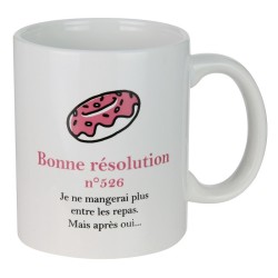 Mug en céramique Donuts "Bonne Résolution n°451"