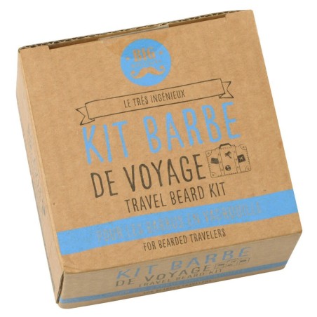 Coffret Barbe de Voyage, Peigne et Brosse à Barbe