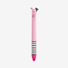 Stylo bille 2 couleurs Flamant Rose