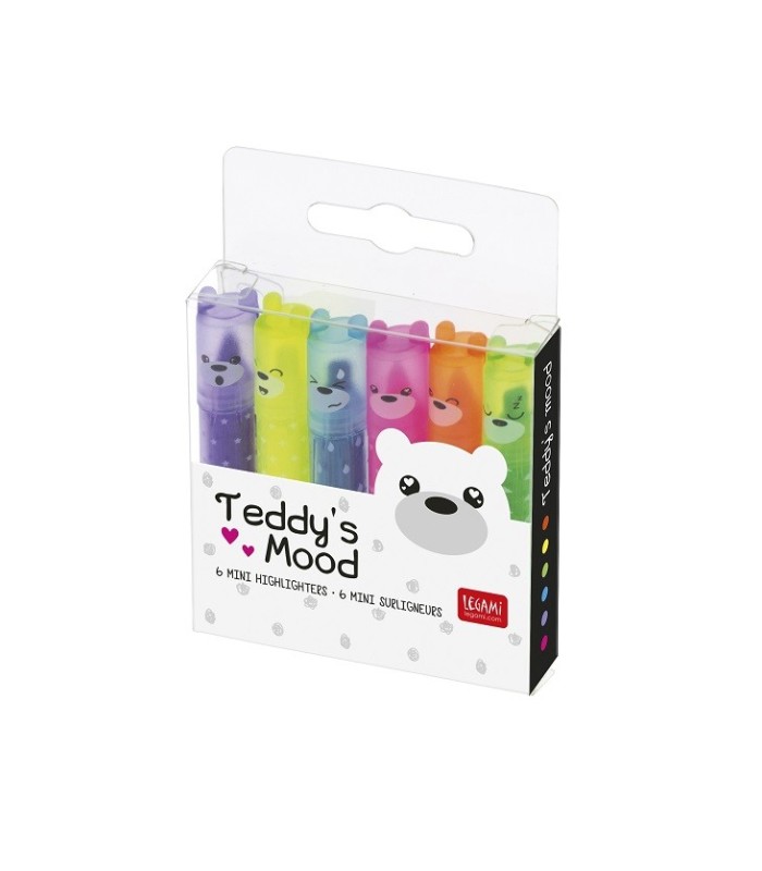 Boîte 6 minis surligneurs amusants