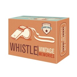 Sifflet en métal vintage avec cordon rouge