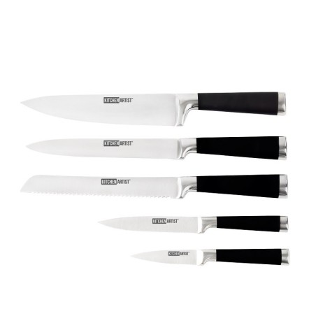 Bloc design de 5 couteaux en inox