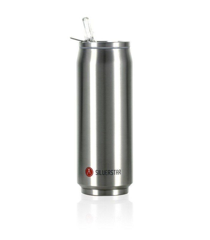 Pull Can'it Canette 500ml isotherme Argent Brillant "Silverstar"