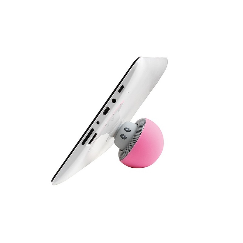 Mini haut-parleur Bluetooth rose look champignon