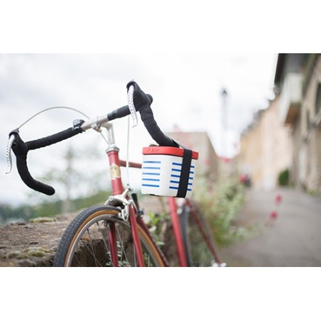 Lunch box blanc rayé bleu Marcel, Néolid