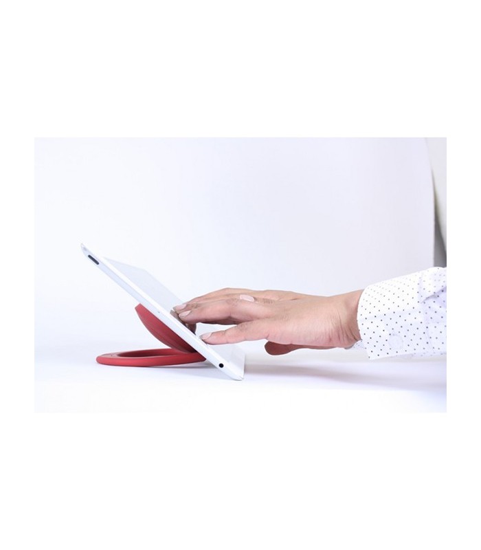 Support ventouse SpinPadGrip pour tablette, rouge