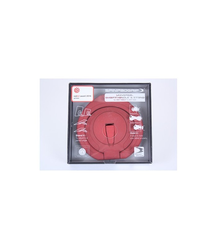Support ventouse SpinPadGrip pour tablette, rouge