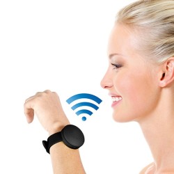 Bracelet haut-parleur noir connecté Bluetooth