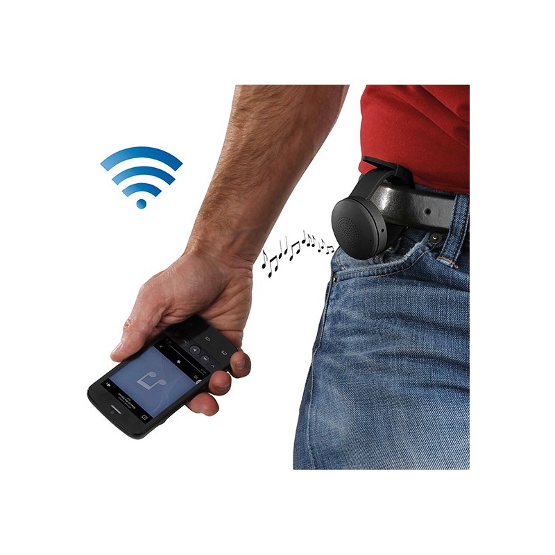 Bracelet haut-parleur noir connecté Bluetooth