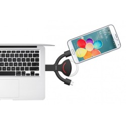 Clé USB, câble data et charge avec 2 ports micro-USB