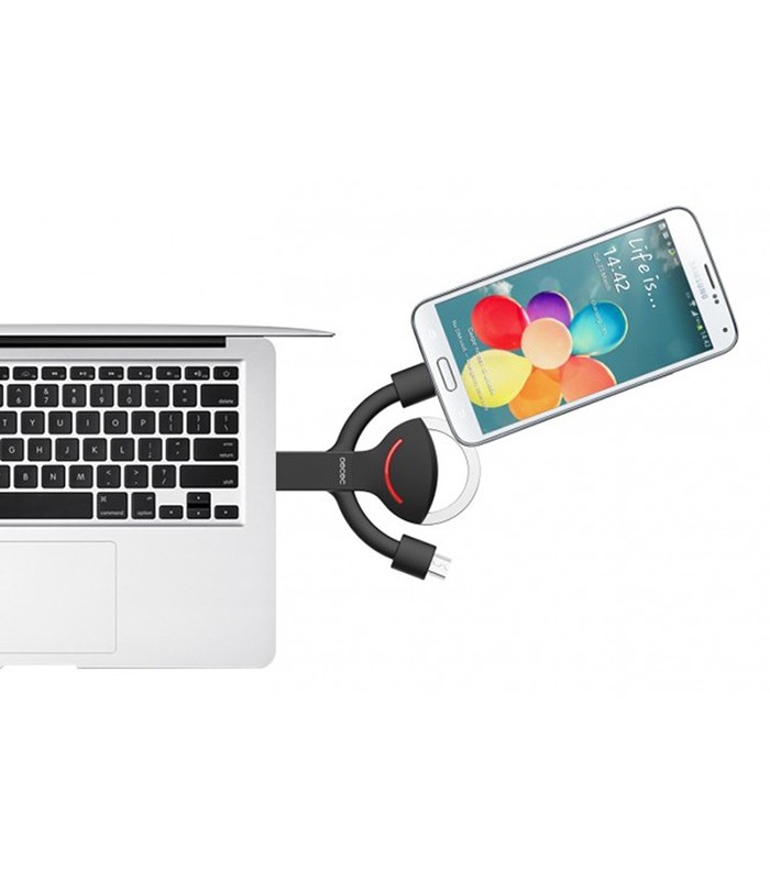 Clé USB, câble data et charge avec 2 ports micro-USB