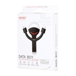 Clé USB, câble data et charge avec 2 ports micro-USB