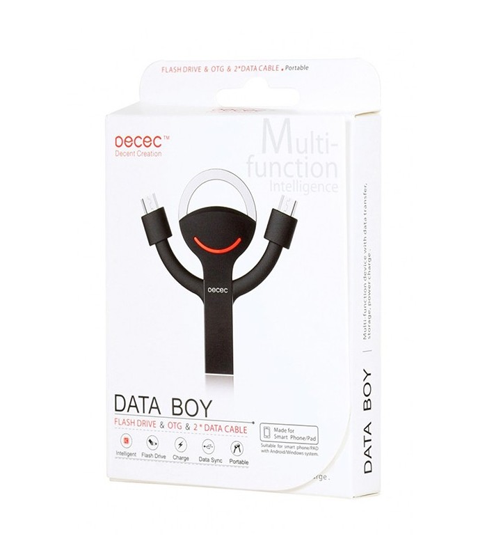 Clé USB, câble data et charge avec 2 ports micro-USB