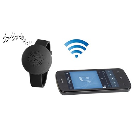 Bracelet haut-parleur noir connecté Bluetooth