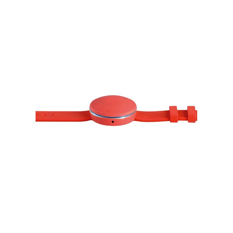 Bracelet haut-parleur rouge connecté Bluetooth