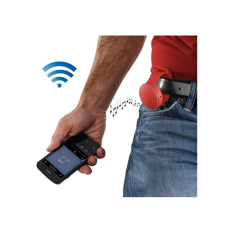 Bracelet haut-parleur rouge connecté Bluetooth