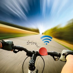 Bracelet haut-parleur rouge connecté Bluetooth