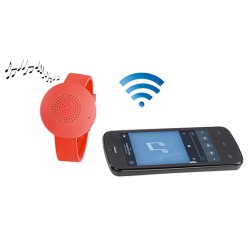 Bracelet haut-parleur rouge connecté Bluetooth