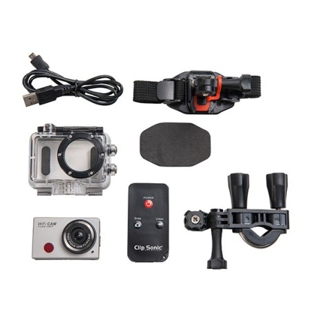 Caméra de sport grise Wifi miniature full HD