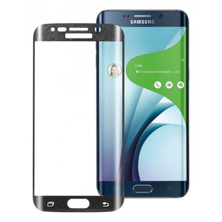 Protection verre trempé 2.5D incurvé noir Galaxy S6 Edge+