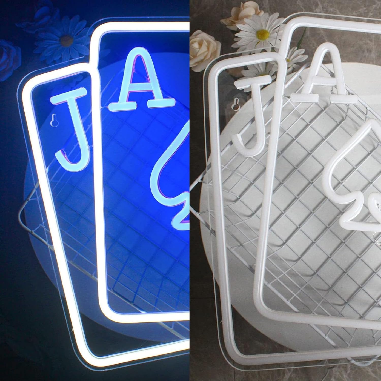 lampe-murale-cartes-poker-effet-neon-led