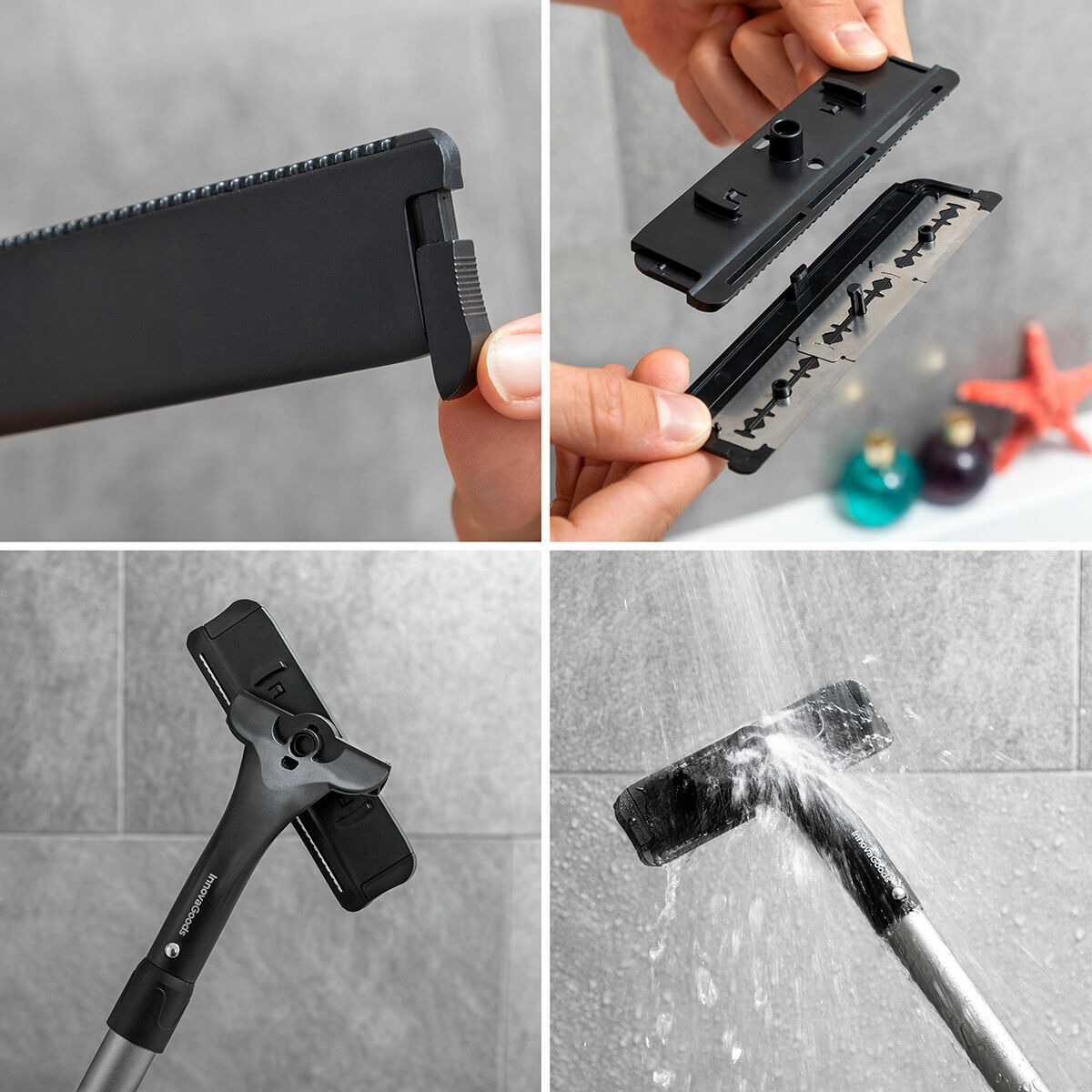 Rasoir pour le Corps avec Manche Extensible en Aluminium